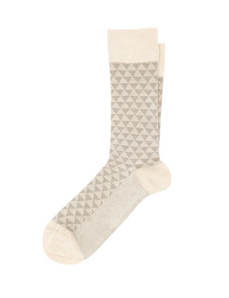 Erkek Bambu Karışımlı Bej Soket Desenli Çorap - 50299962004