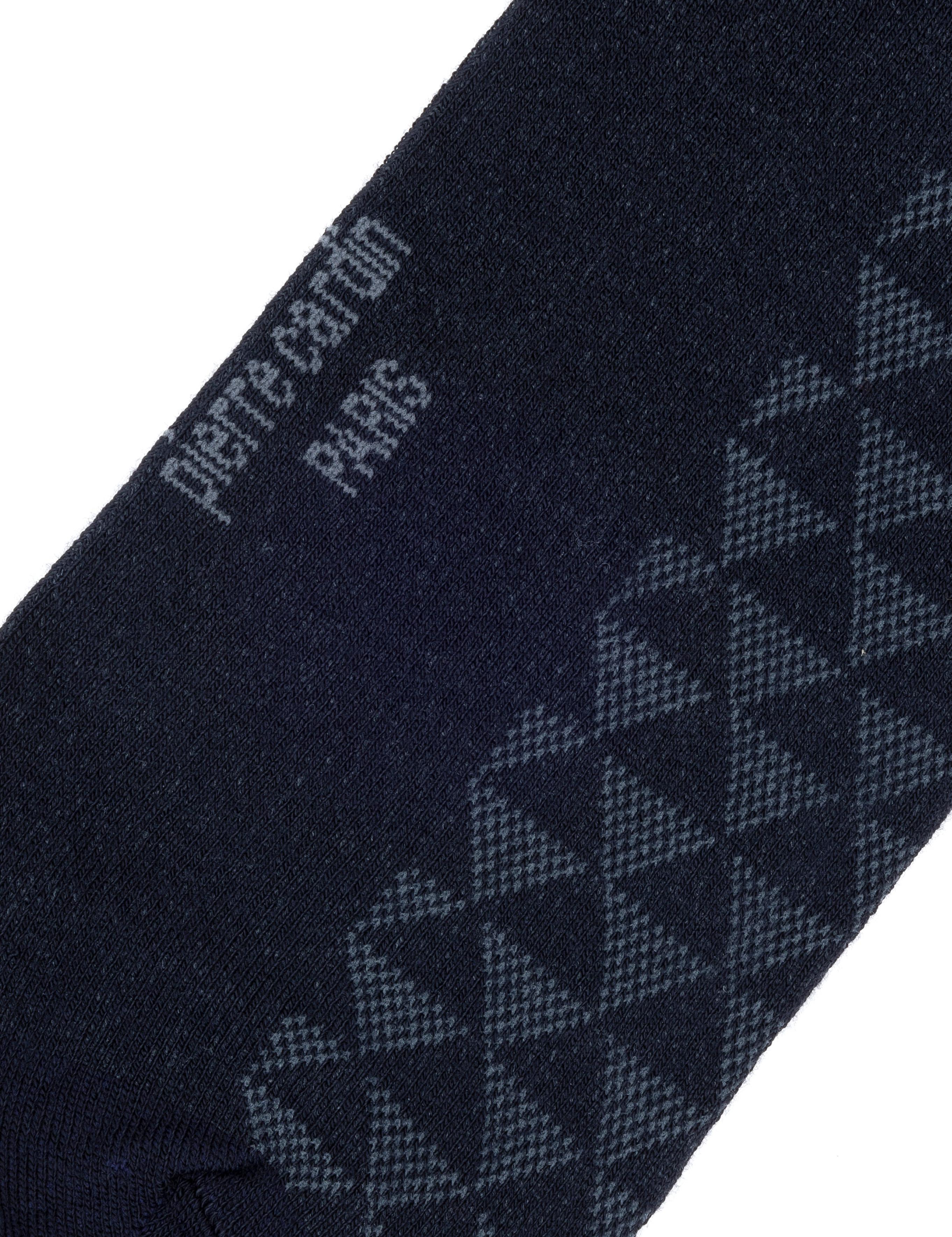 Erkek Bambu Karışımlı Lacivert Soket Desenli Çorap