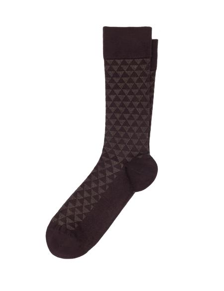 Erkek Bambu Karışımlı Kahverengi Soket Desenli Çorap - 50299962003