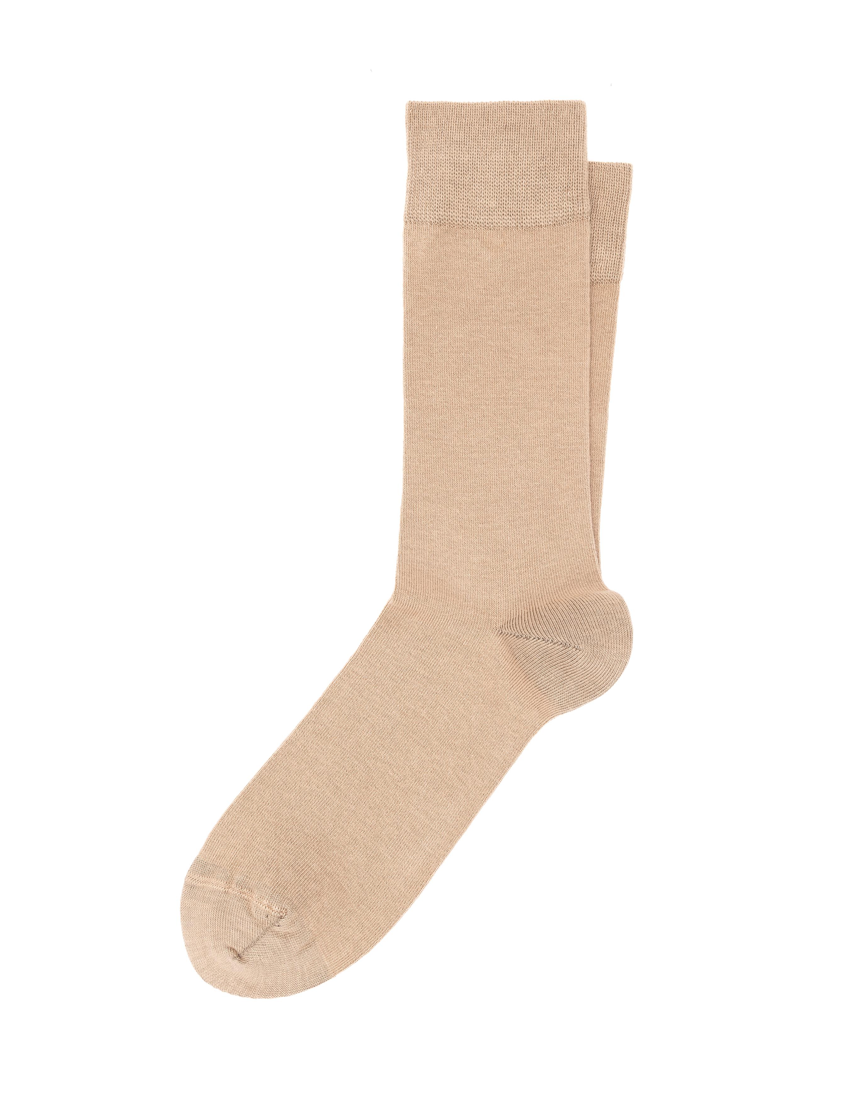 Erkek Modal Pamuk Karışımlı Kahverengi Soket Basic Çorap