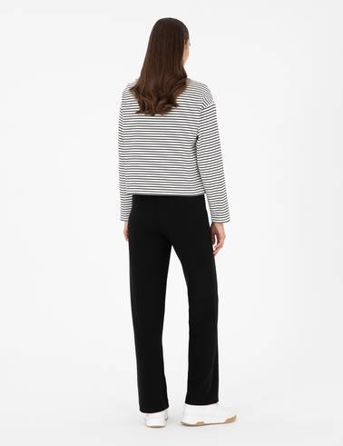 Siyah Loose Fit Eşofman Altı