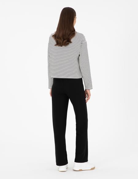 Siyah Loose Fit Eşofman Altı - 50290962019