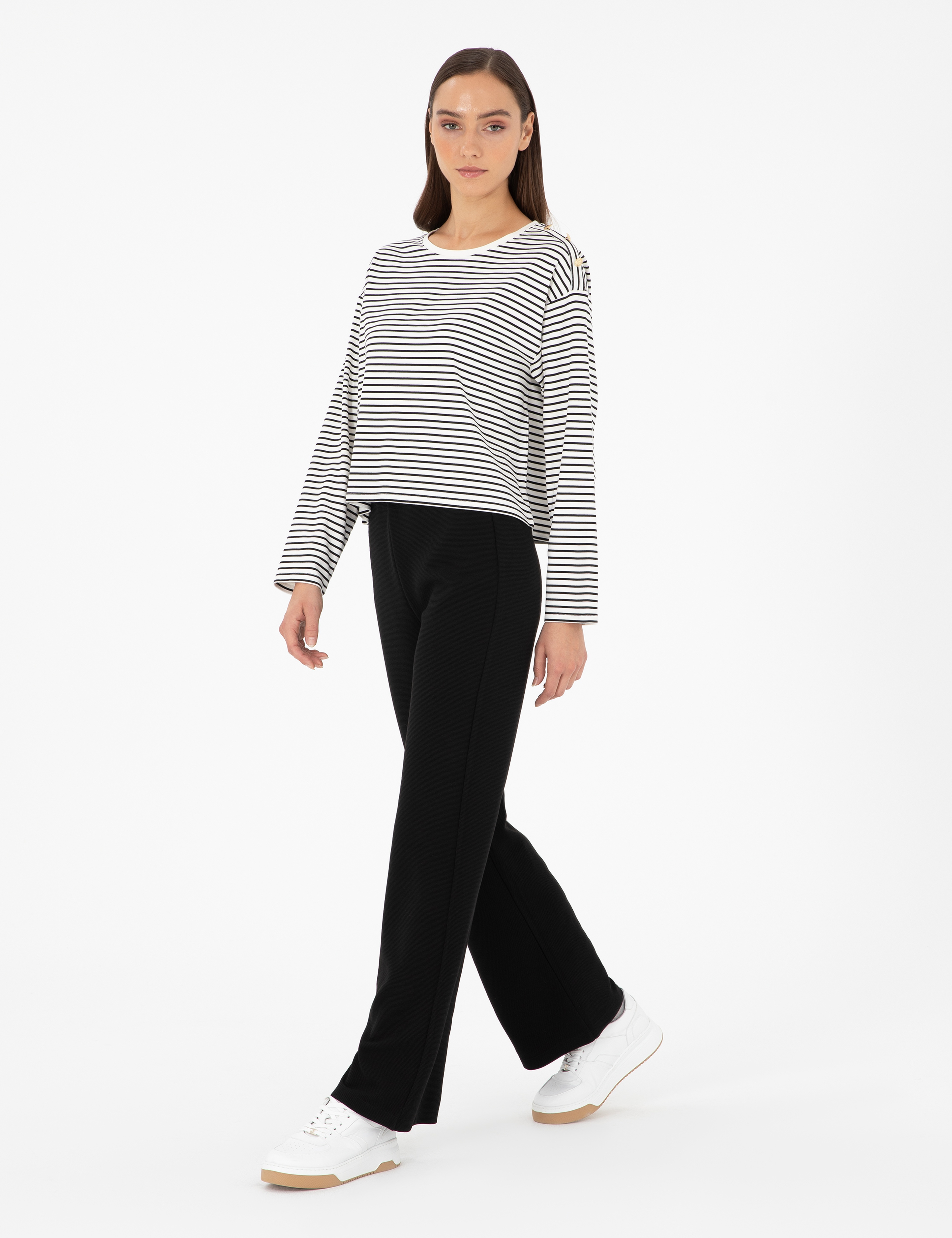 Siyah Loose Fit Eşofman Altı