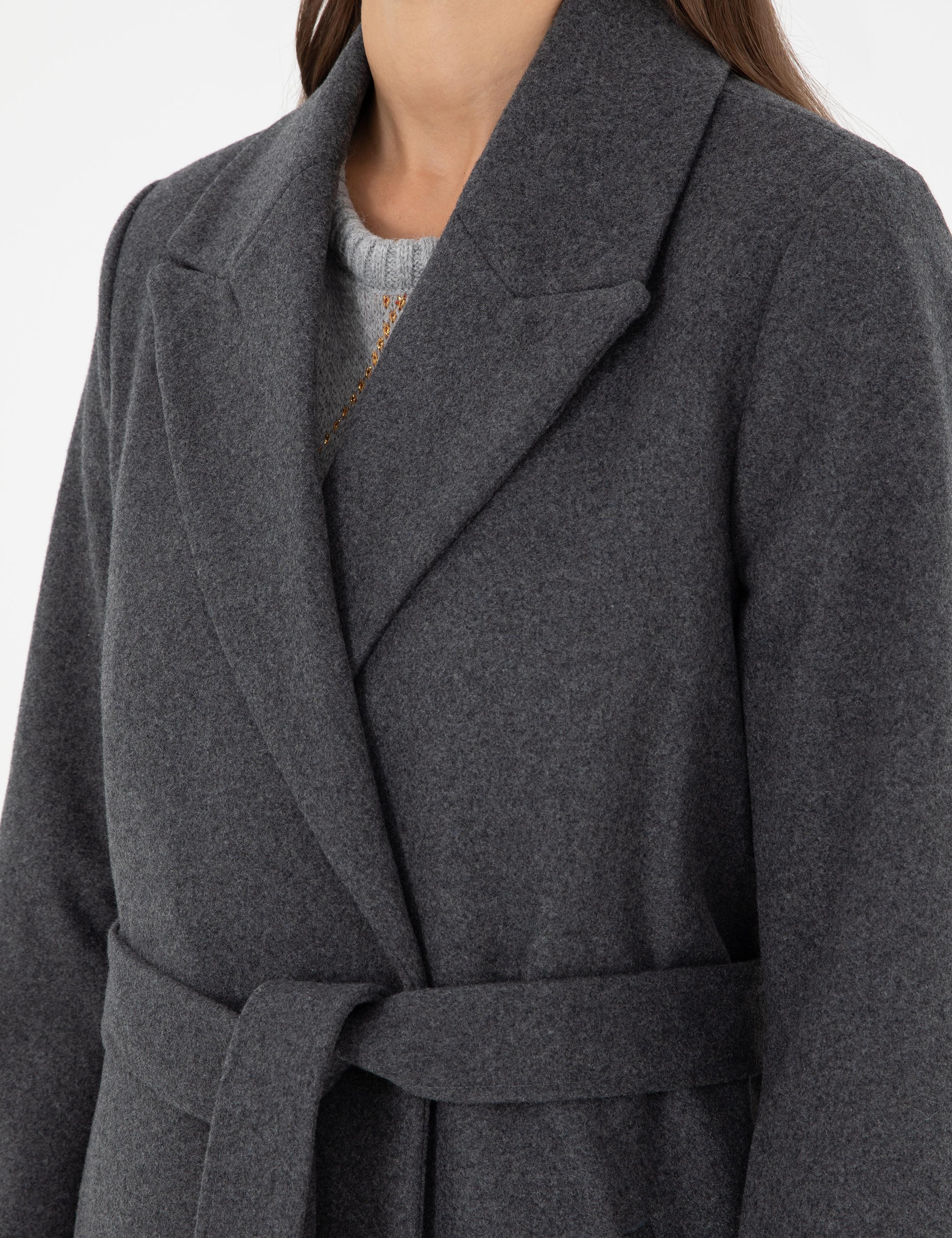 Antrasit Kaşe Kaban