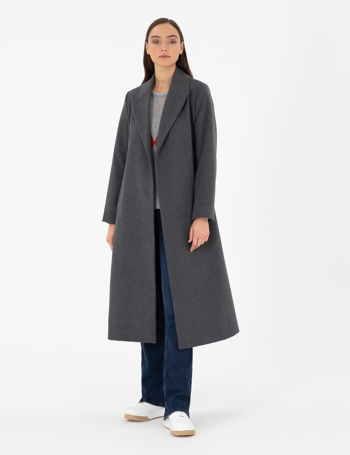 Antrasit Kaşe Kaban