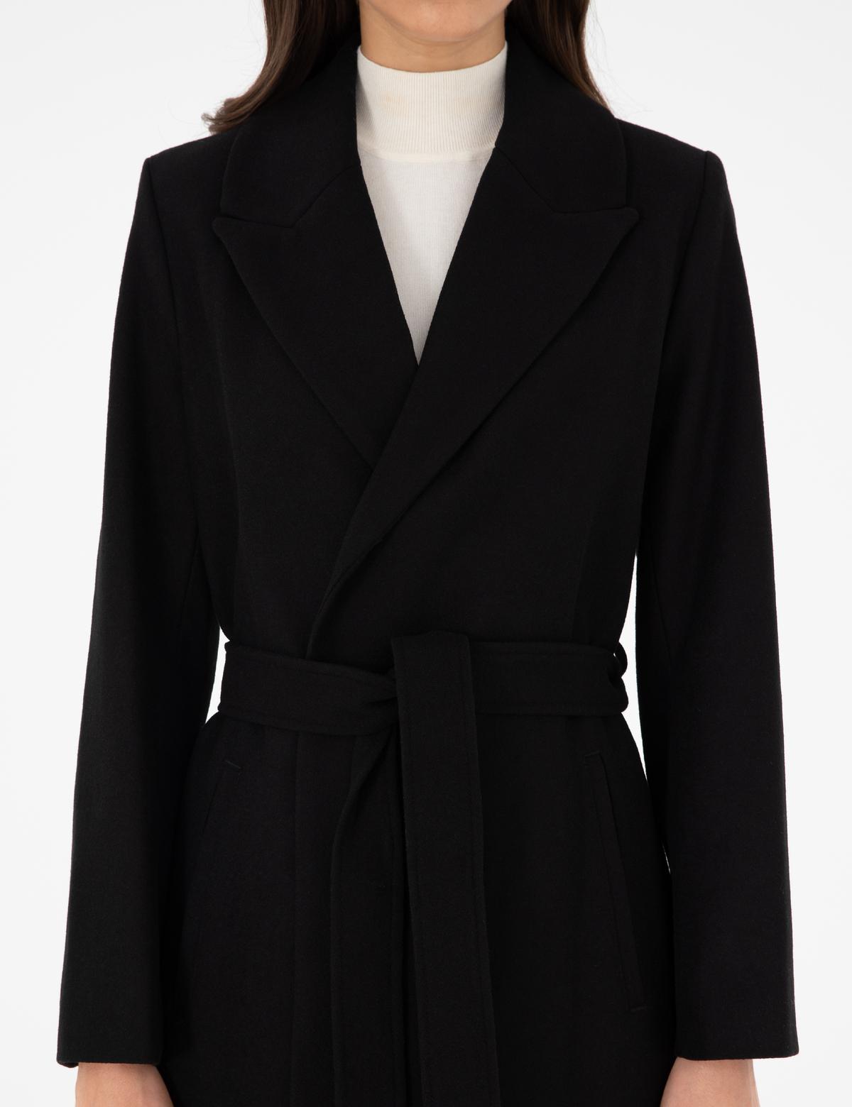 Siyah Kaşe Kaban - 50290346006