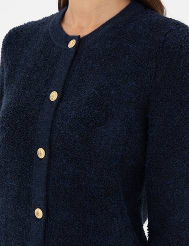 Lacivert Slim Fit Triko Hırka