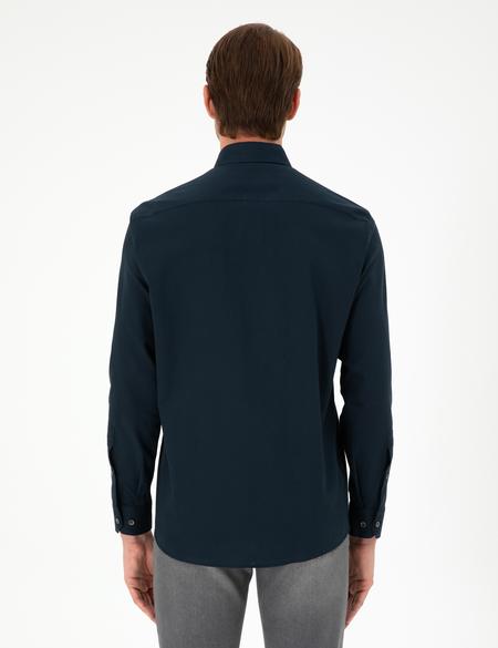 Lacivert Regular Fit Uzun Kollu Gömlek - 50292553026