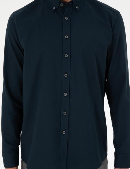 Lacivert Regular Fit Uzun Kollu Gömlek - 50292553026