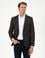 Kahverengi Yün Karışımlı Ex. Slim Fit Ceket