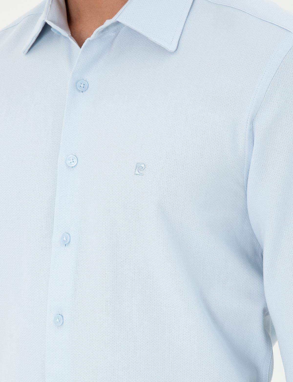 Açık Mavi Slim Fit Uzun Kollu Gömlek - 50294732014