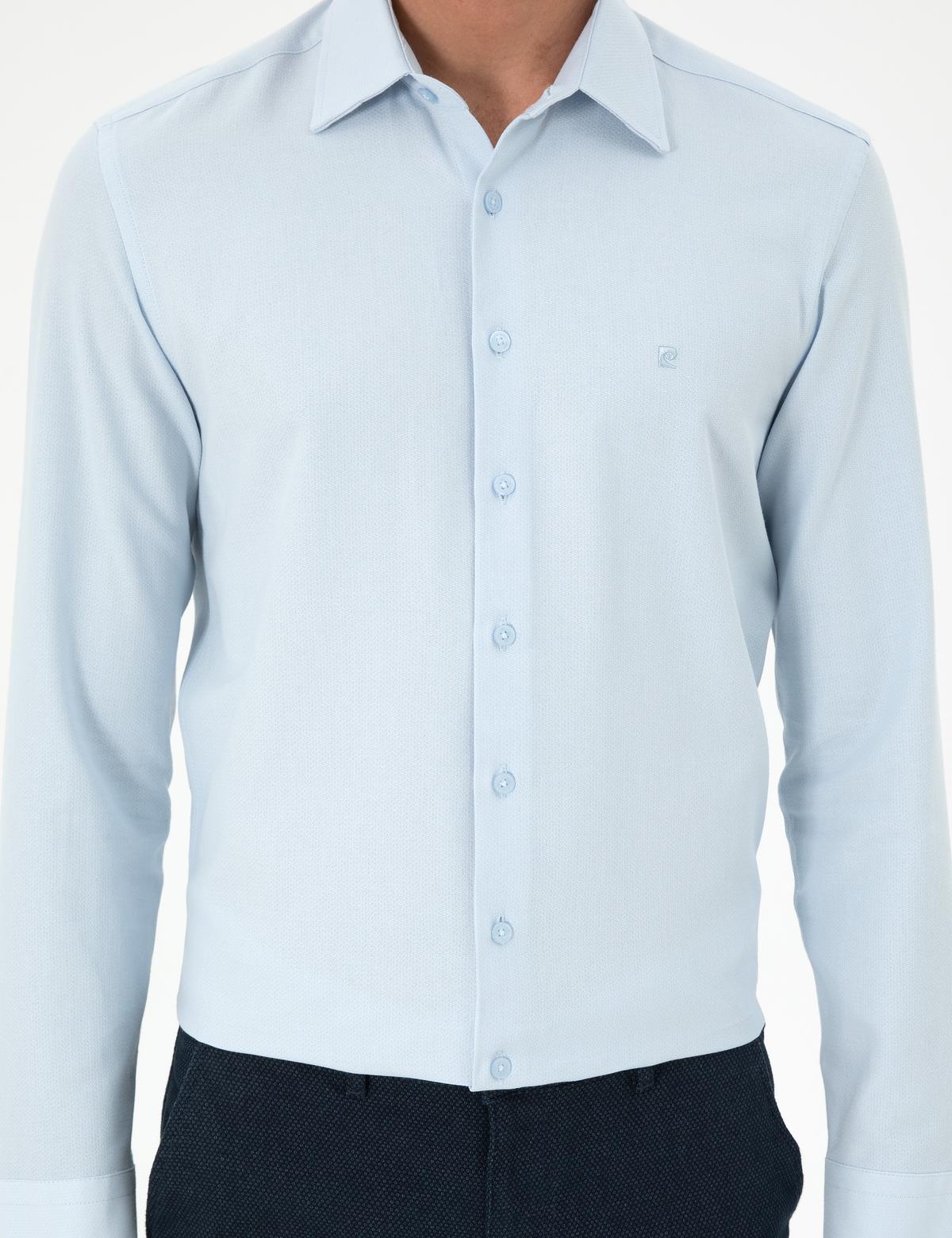 Açık Mavi Slim Fit Uzun Kollu Gömlek - 50294732014