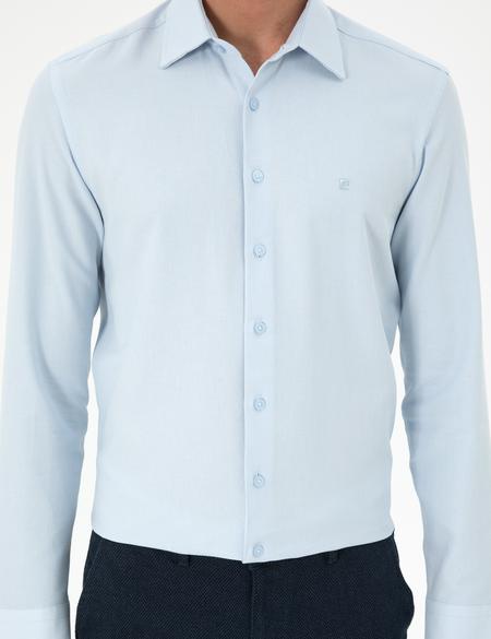 Açık Mavi Slim Fit Uzun Kollu Gömlek - 50294732014