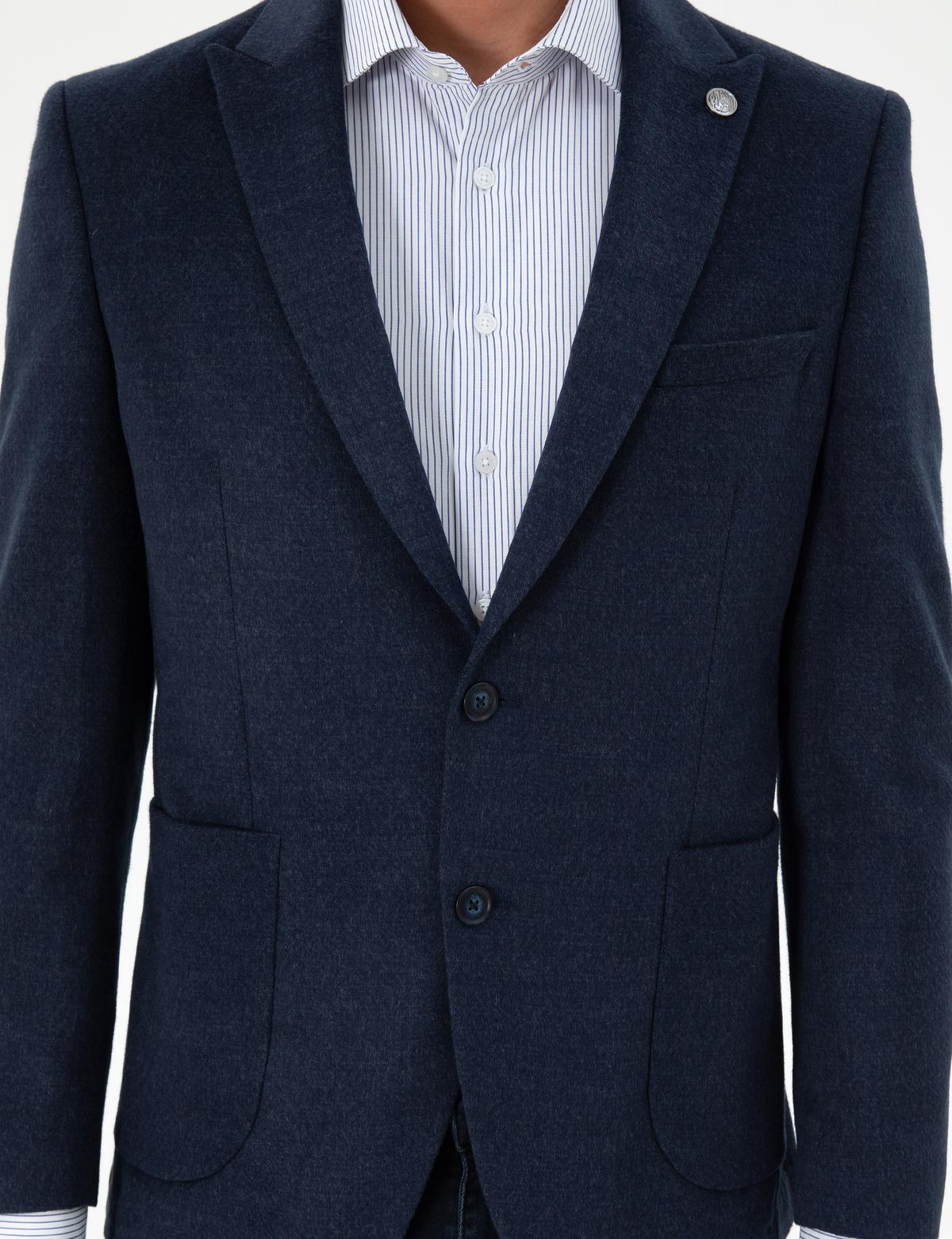 Lacivert Ex. Slim Fit Ceket - 50278449005