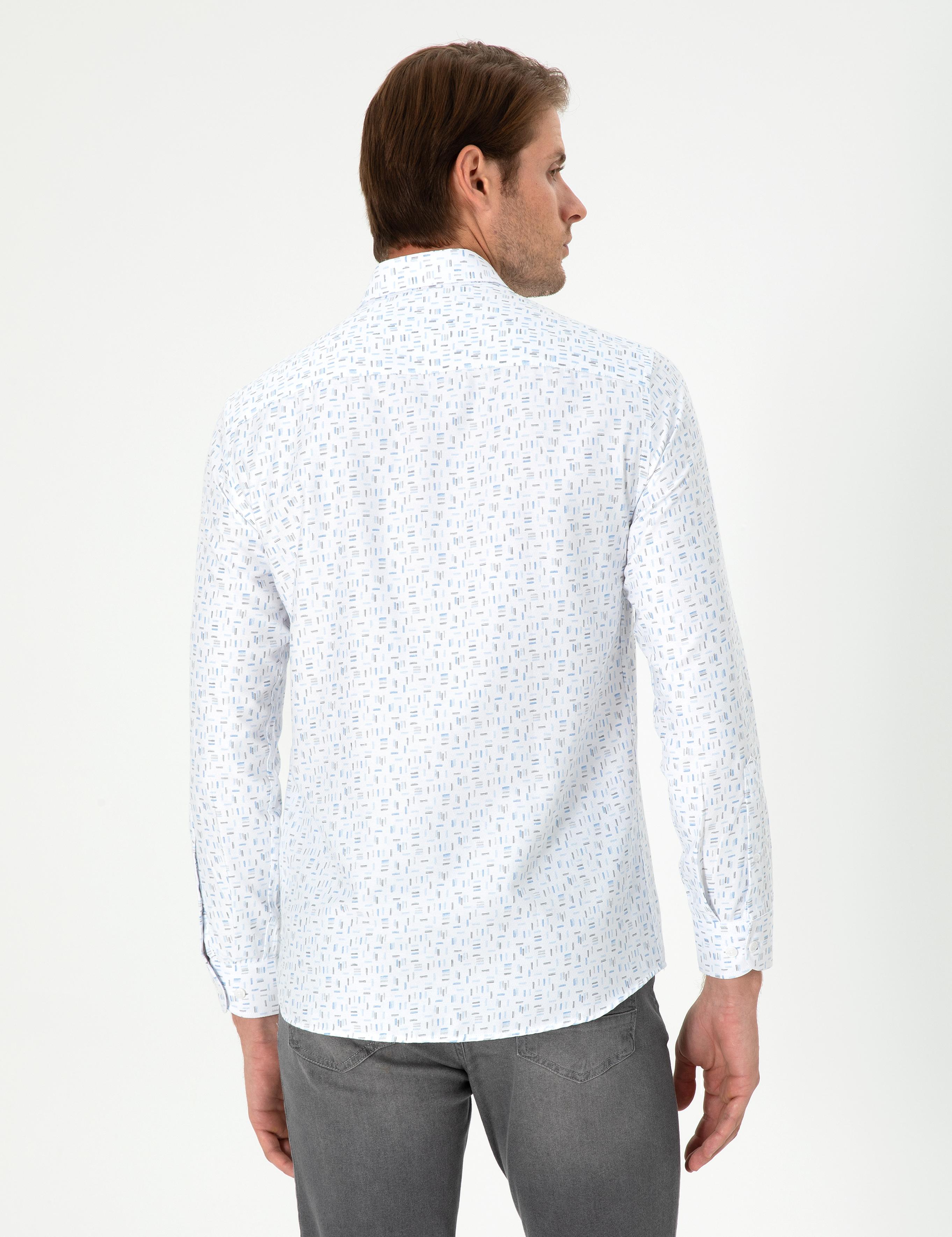 Mavi Slim Fit Uzun Kollu Gömlek