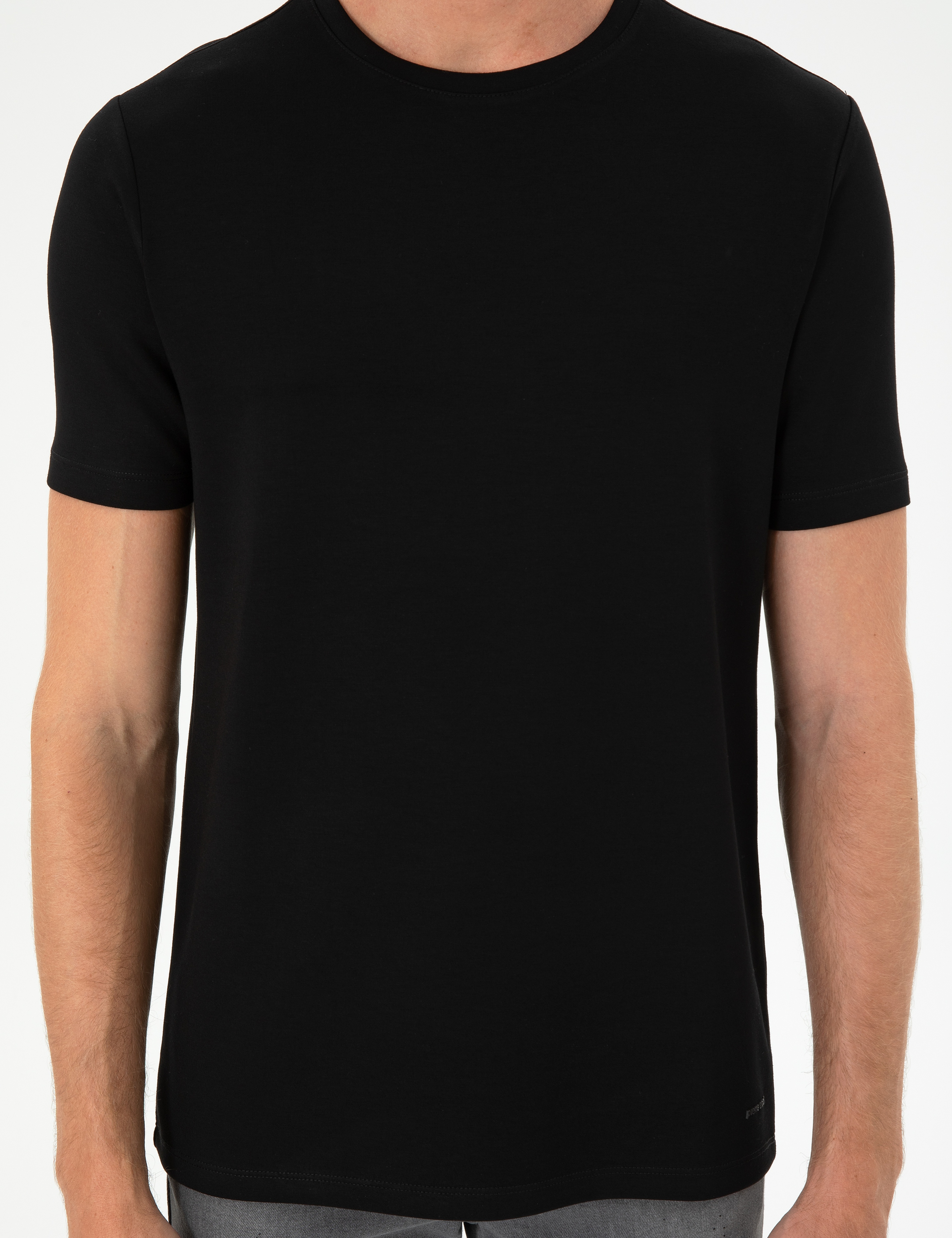 Siyah Regular Fit Tişört - Image 6