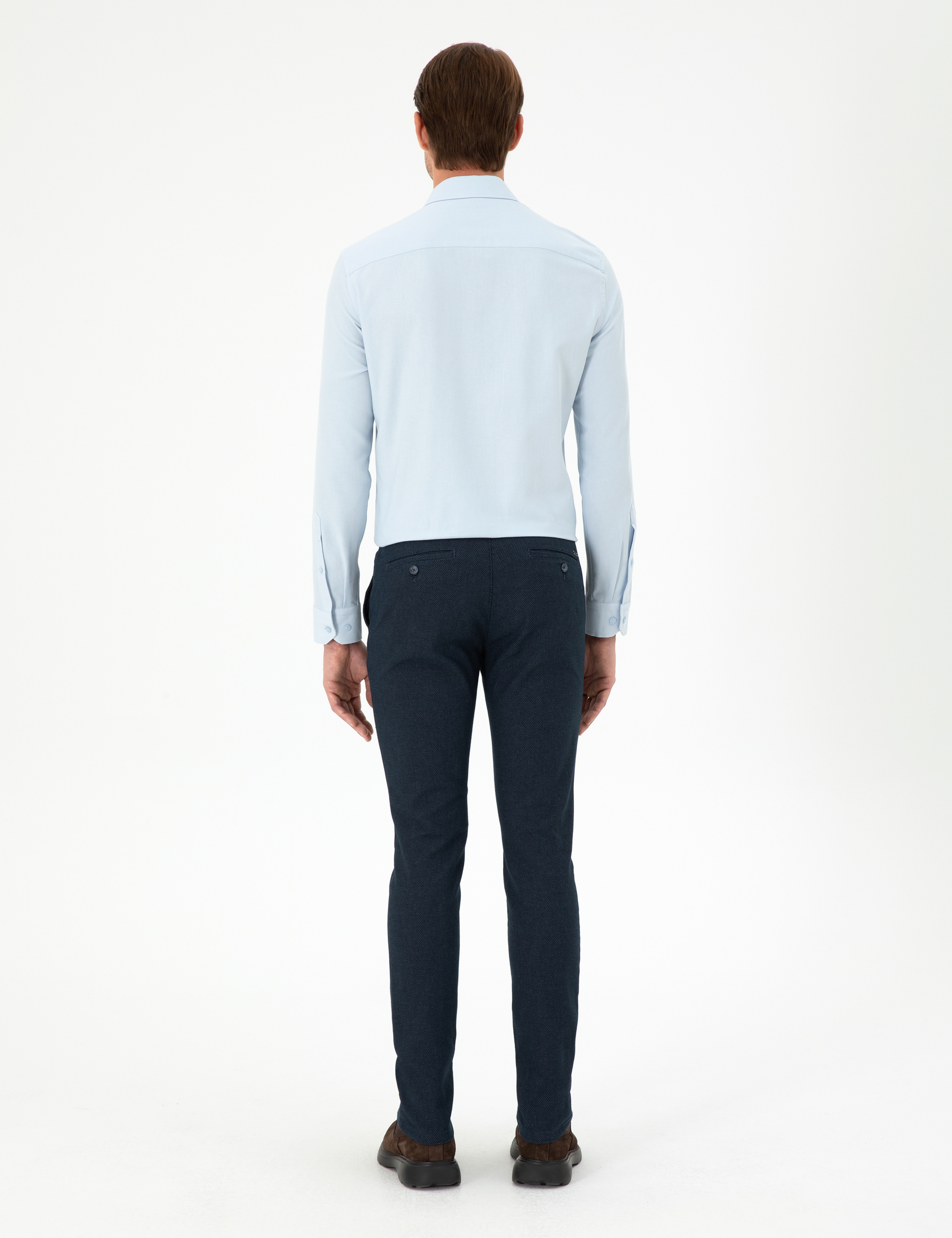 Lacivert Slim Fit Kanvas Pantolon - Image 4