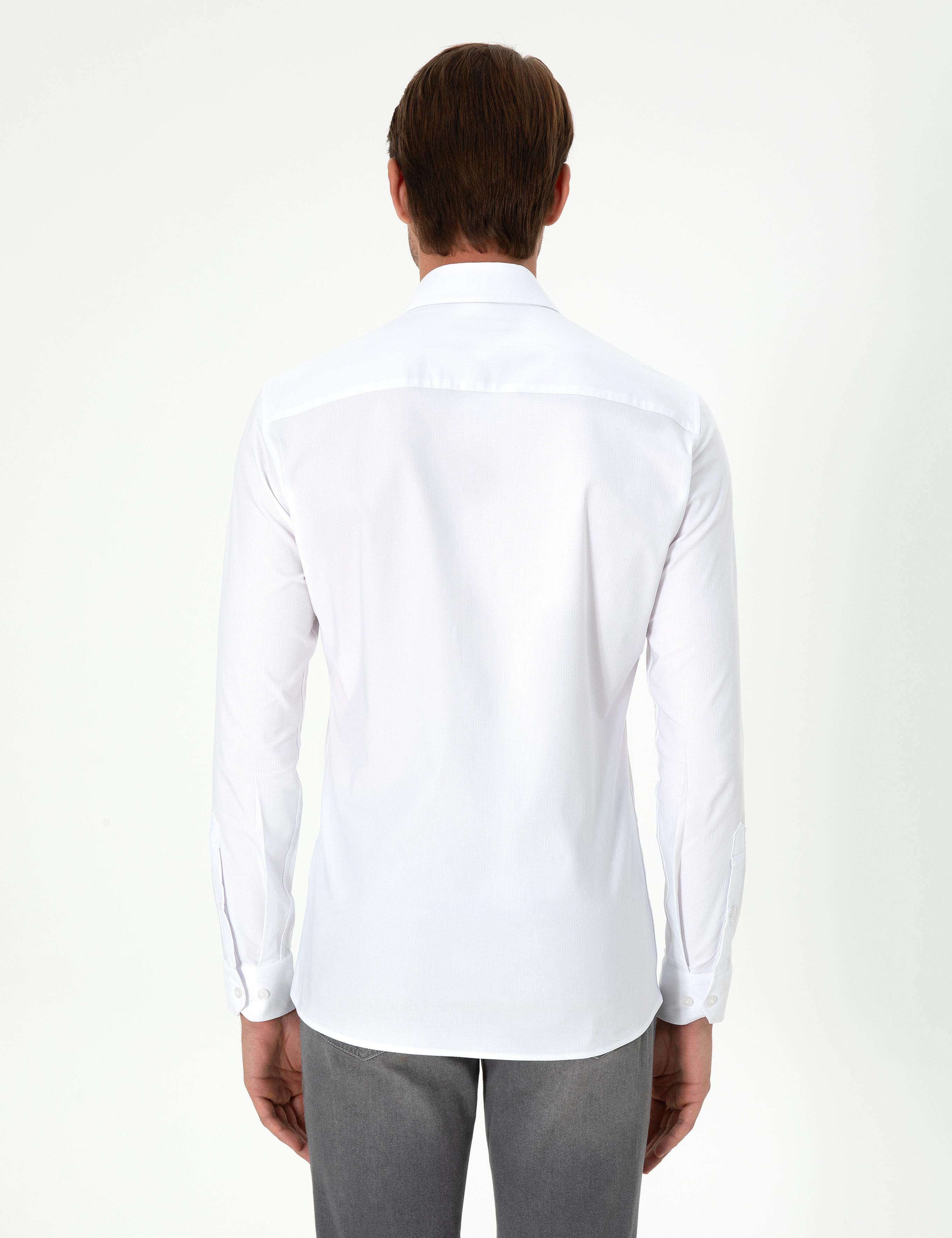Beyaz Ex. Slim Fit Uzun Kollu Gömlek