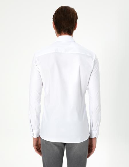 Beyaz Ex. Slim Fit Uzun Kollu Gömlek - 50292264007