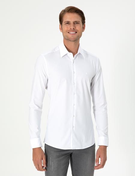 Beyaz Ex. Slim Fit Uzun Kollu Gömlek - 50292264007
