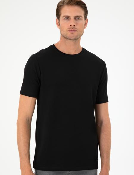Siyah Regular Fit Tişört - 50292343024