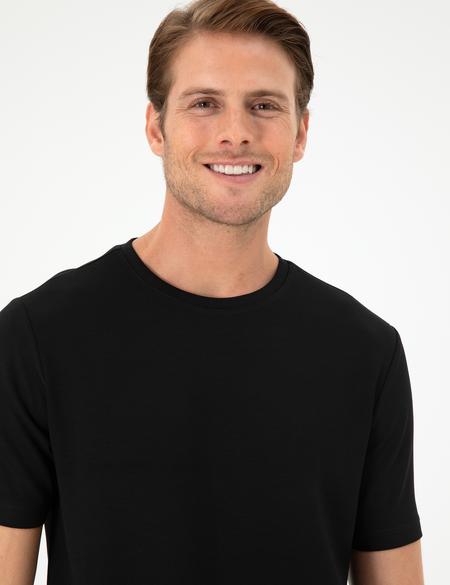 Siyah Regular Fit Tişört - 50292343024