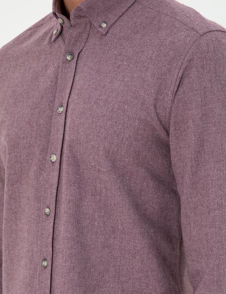 Mor Slim Fit Uzun Kollu Gömlek - 50293756032