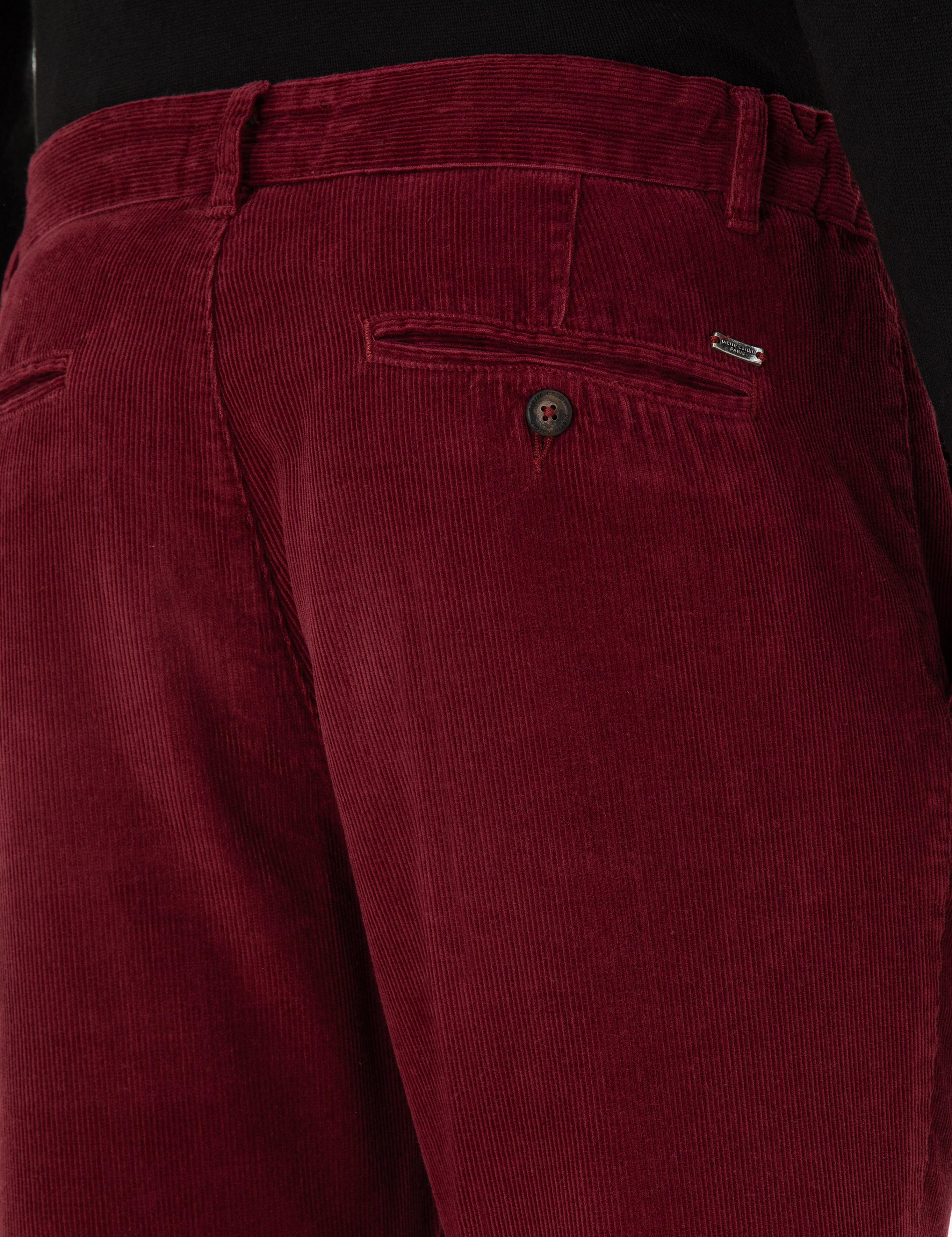 Bordo Carrot Fit Kadife Kanvas Pantolon