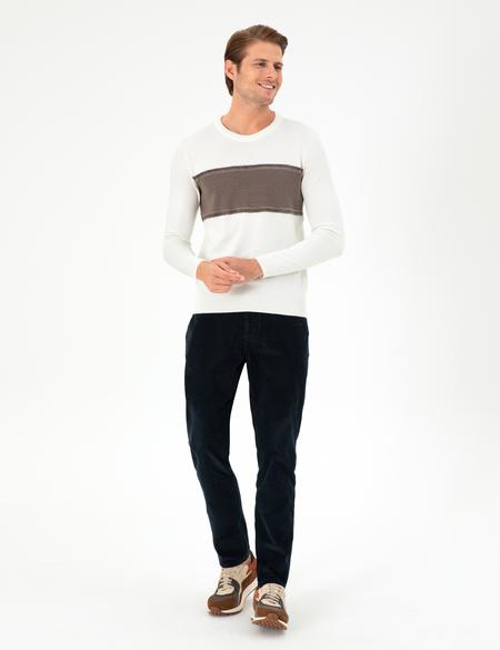 Lacivert Carrot Fit Kadife Kanvas Pantolon - 50295927104