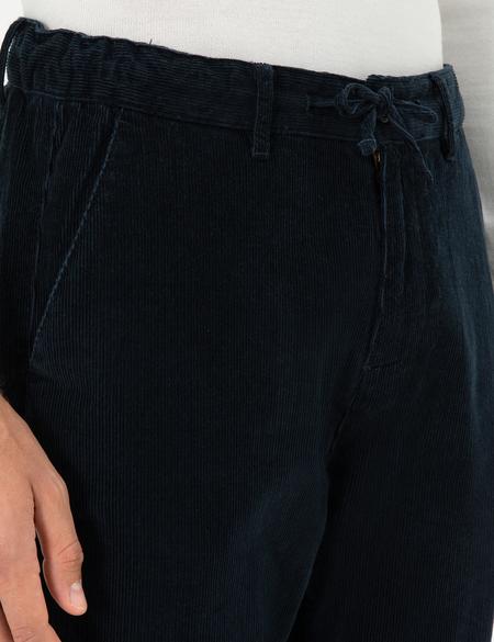 Lacivert Carrot Fit Kadife Kanvas Pantolon - 50295927104