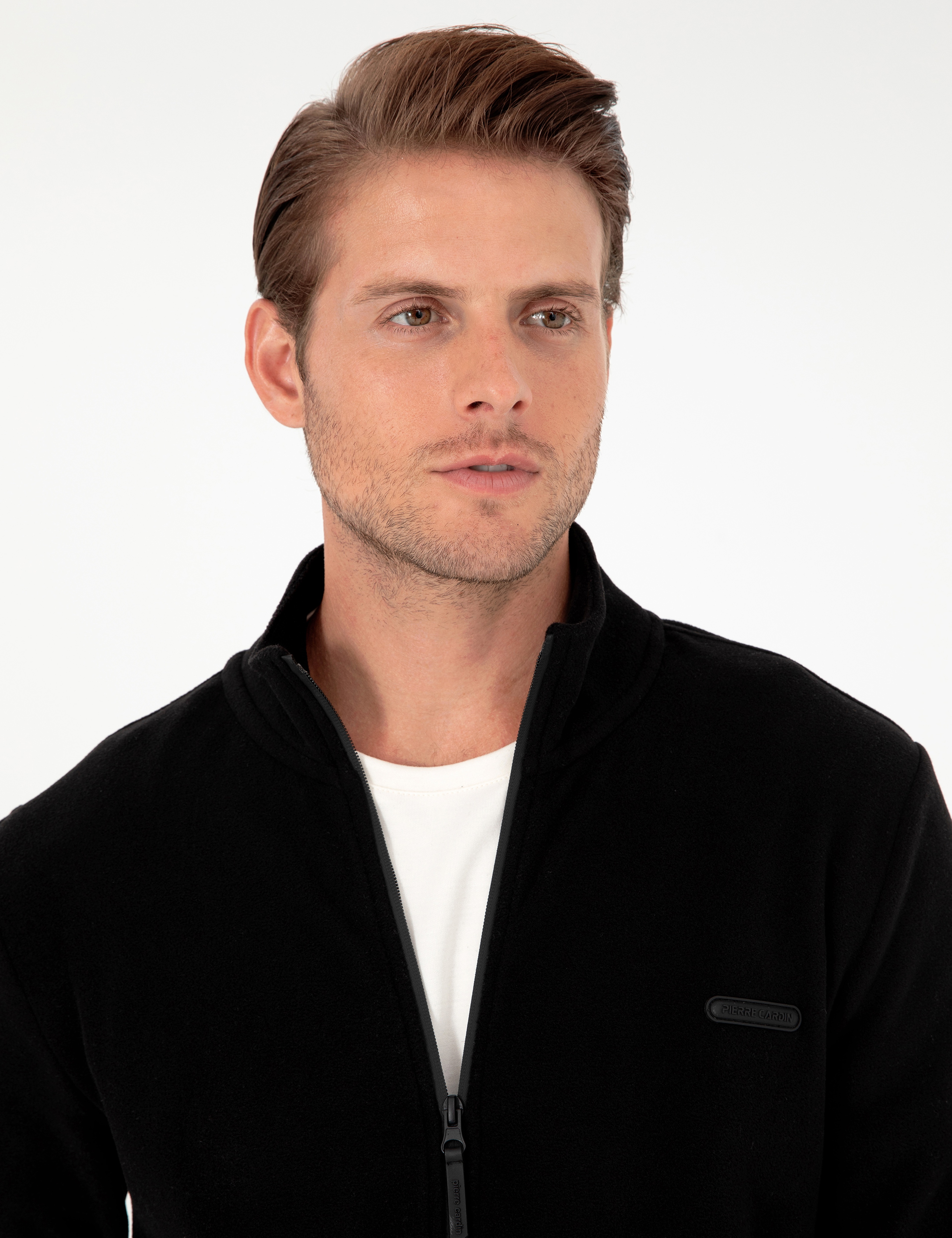 Siyah Regular Fit Polar Hırka