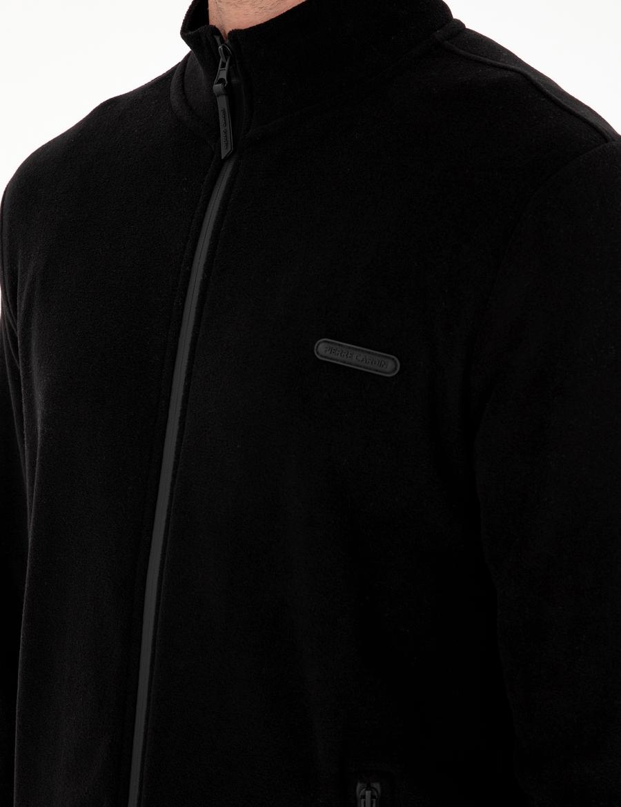 Siyah Regular Fit Polar Hırka