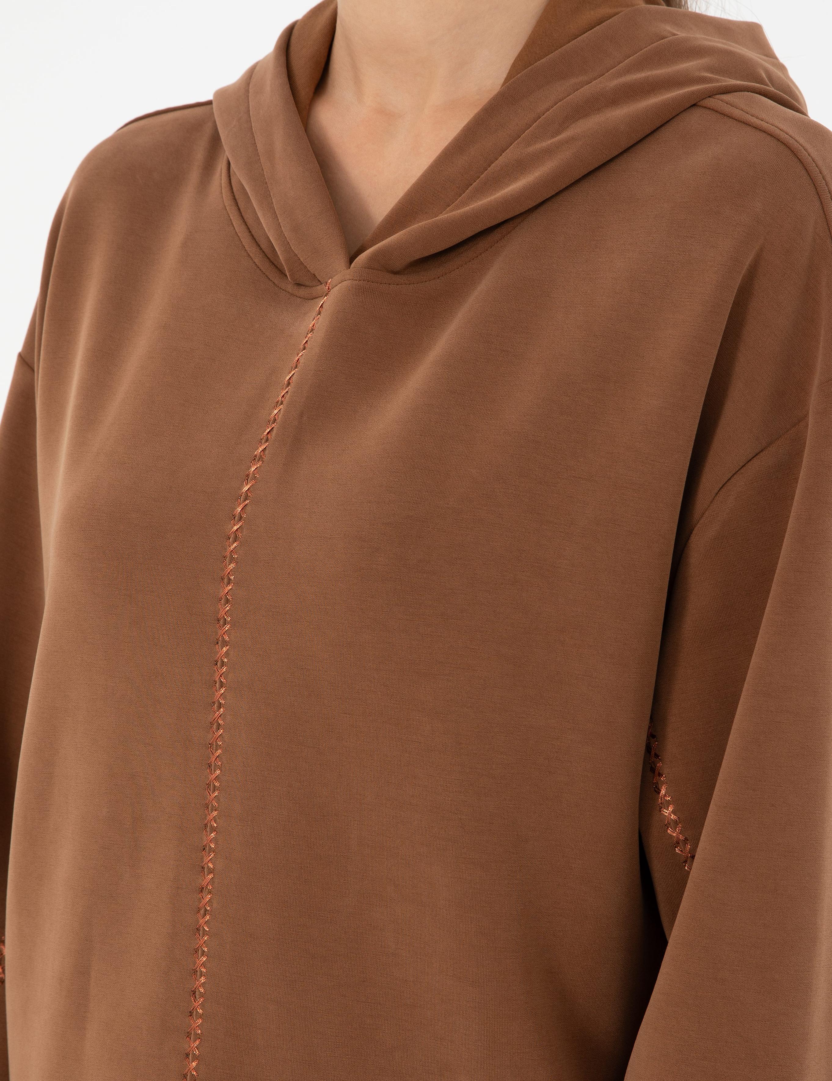 Kahverengi Oversize Sweatshirt