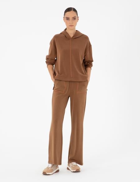 Kahverengi Oversize Sweatshirt - 50290985017