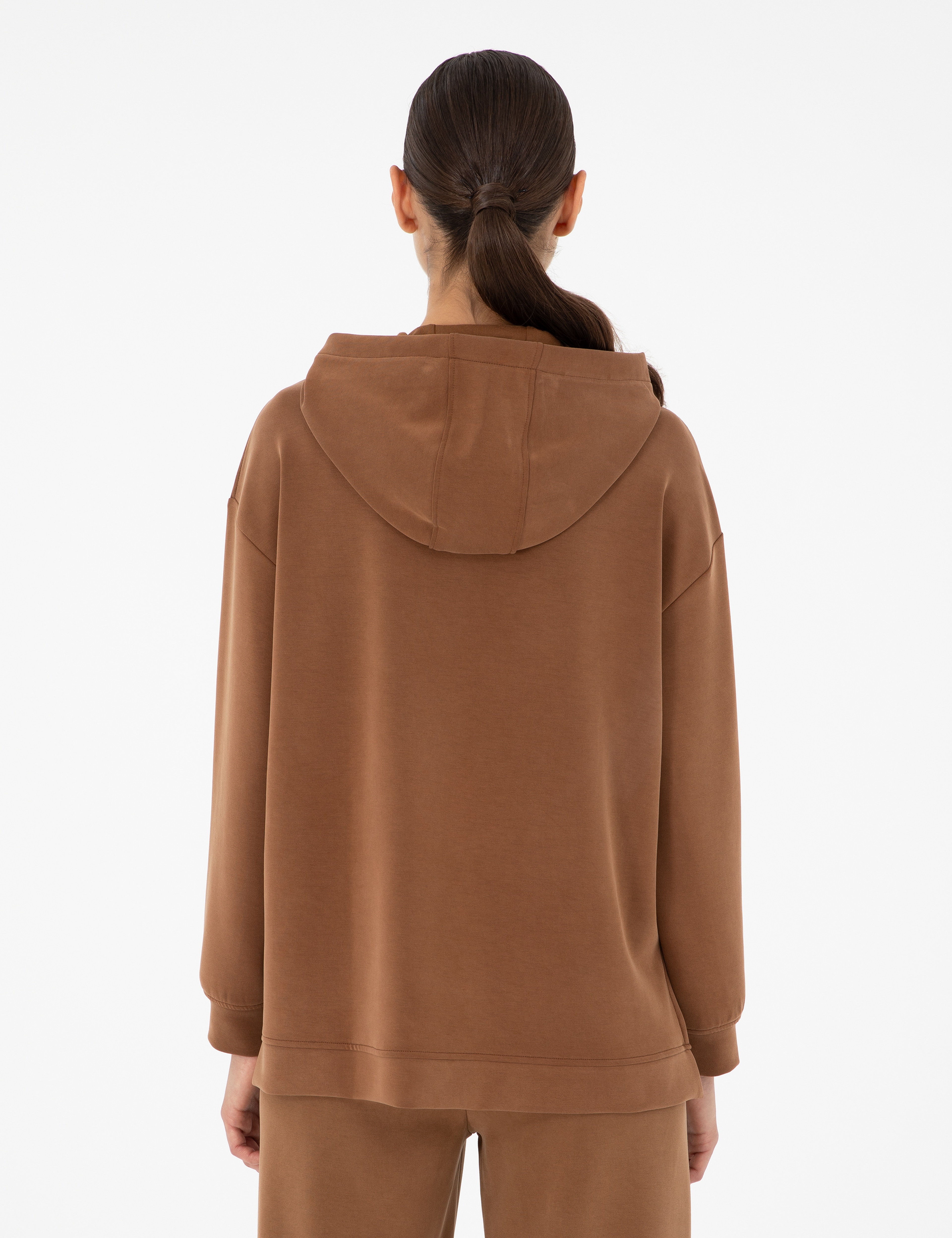 Kahverengi Oversize Sweatshirt - Image 5