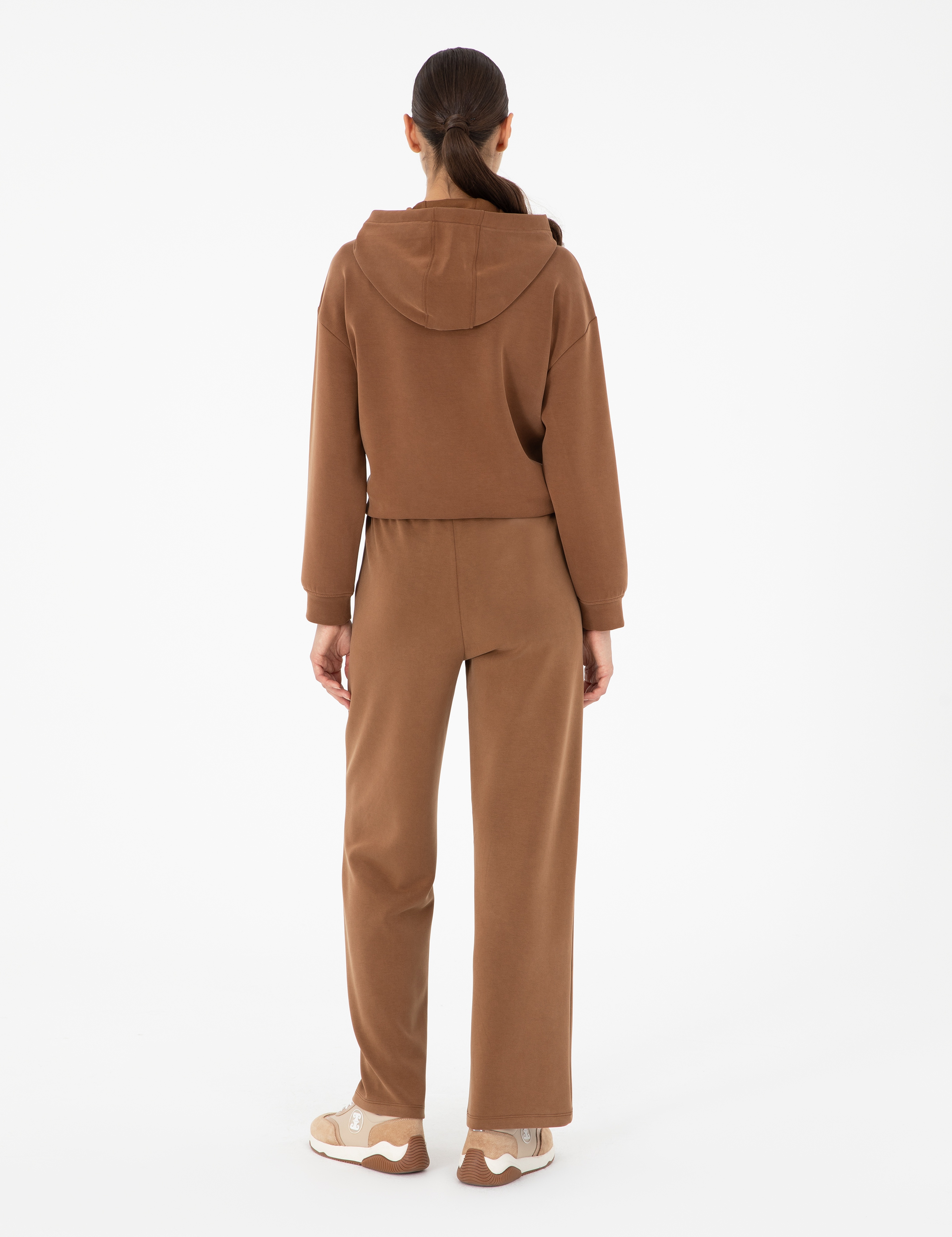 Kahverengi Loose Fit Eşofman Altı - Image 4
