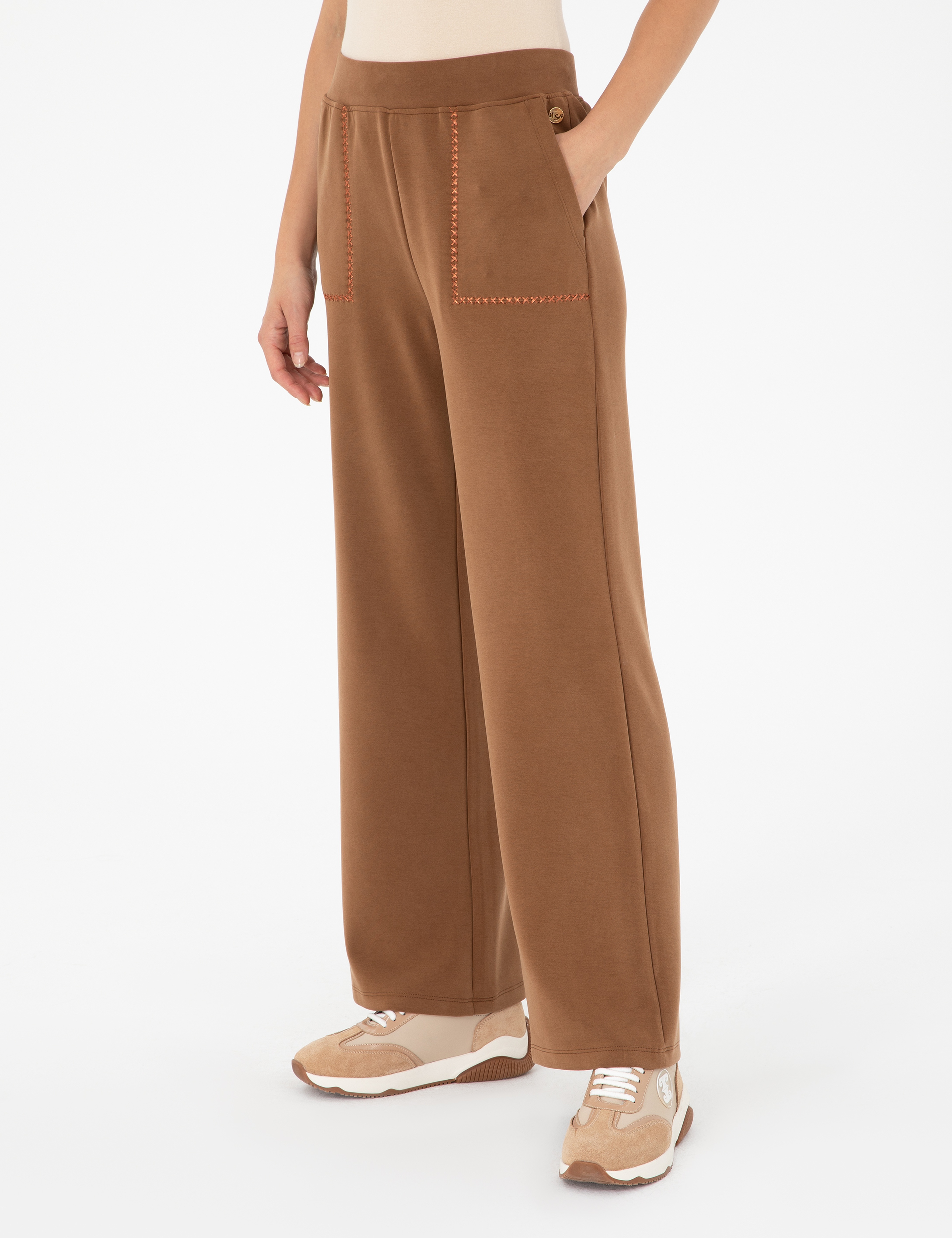 Kahverengi Loose Fit Eşofman Altı - Image 2