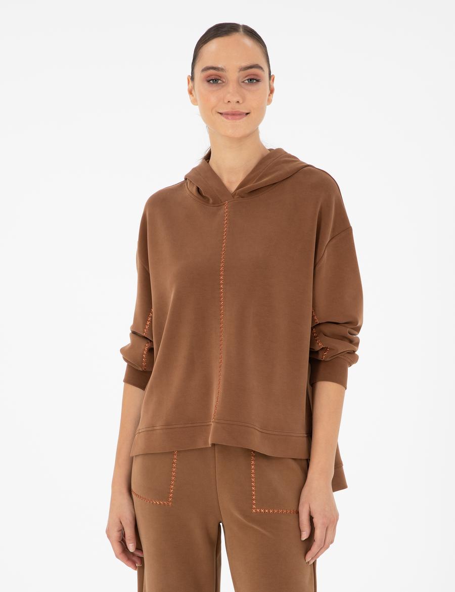 Kahverengi Oversize Sweatshirt