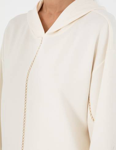 Ekru Oversize Sweatshirt