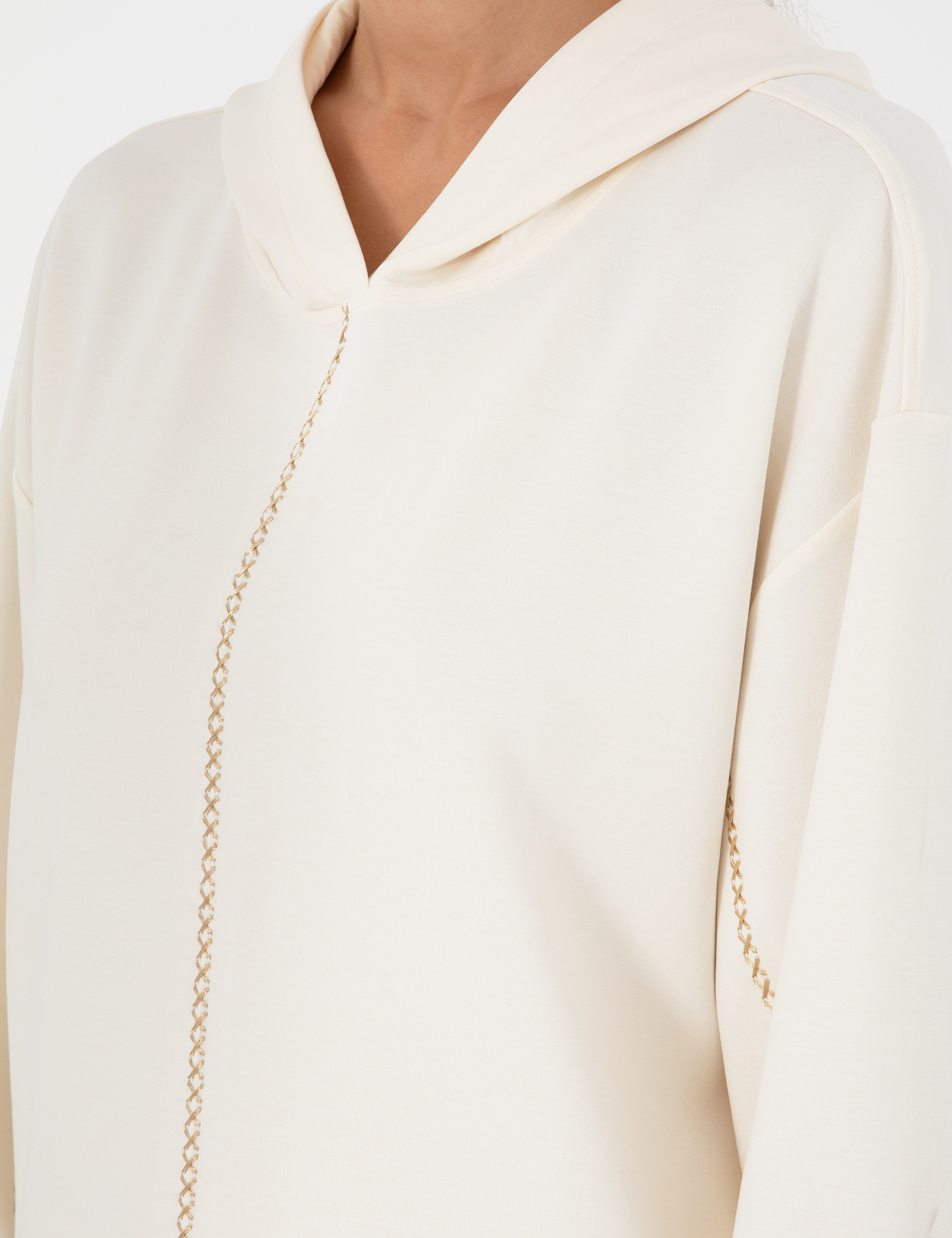 Ekru Oversize Sweatshirt - Image 7