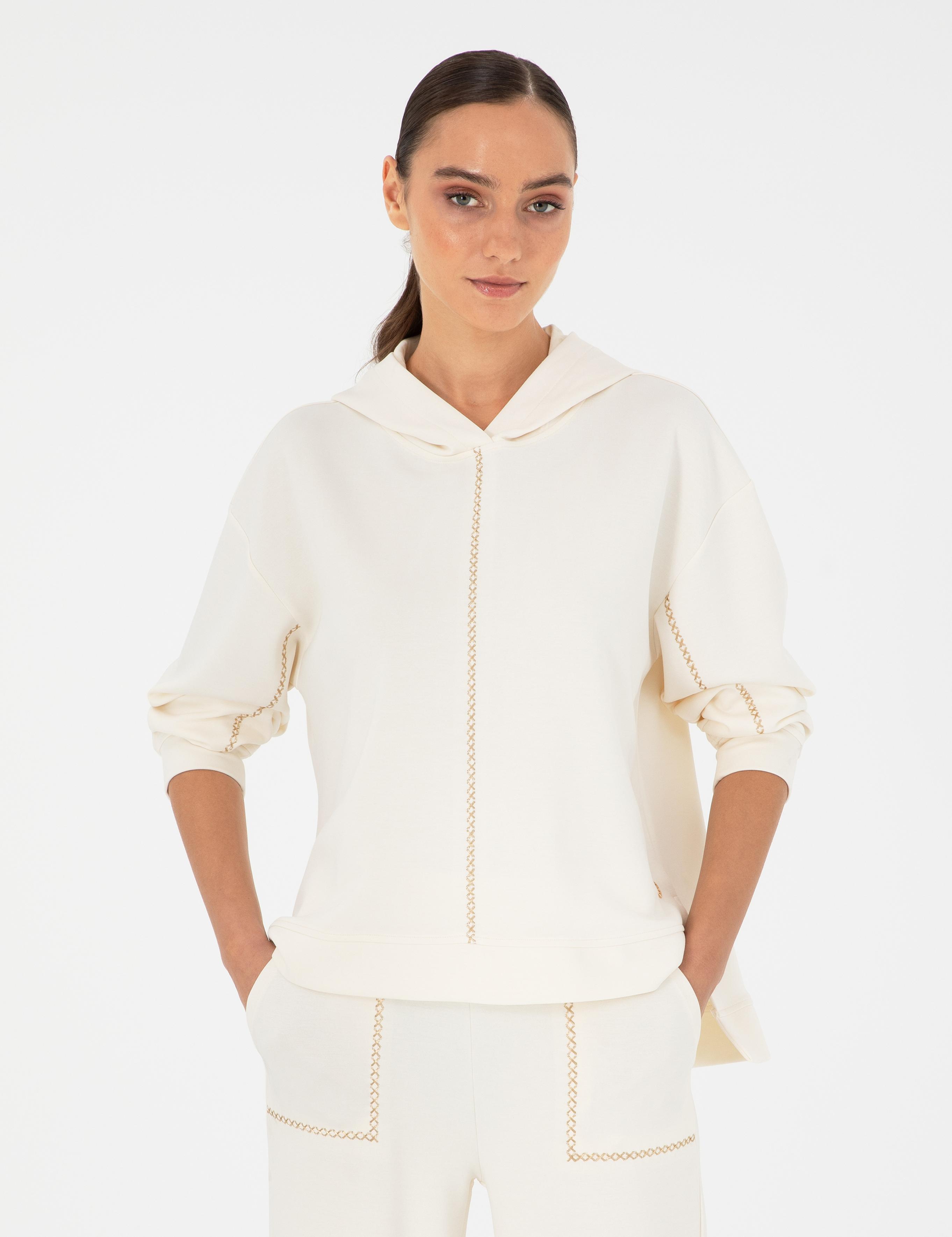 Ekru Oversize Sweatshirt