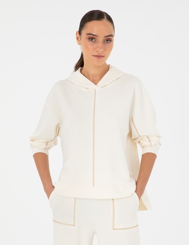 Ekru Oversize Sweatshirt