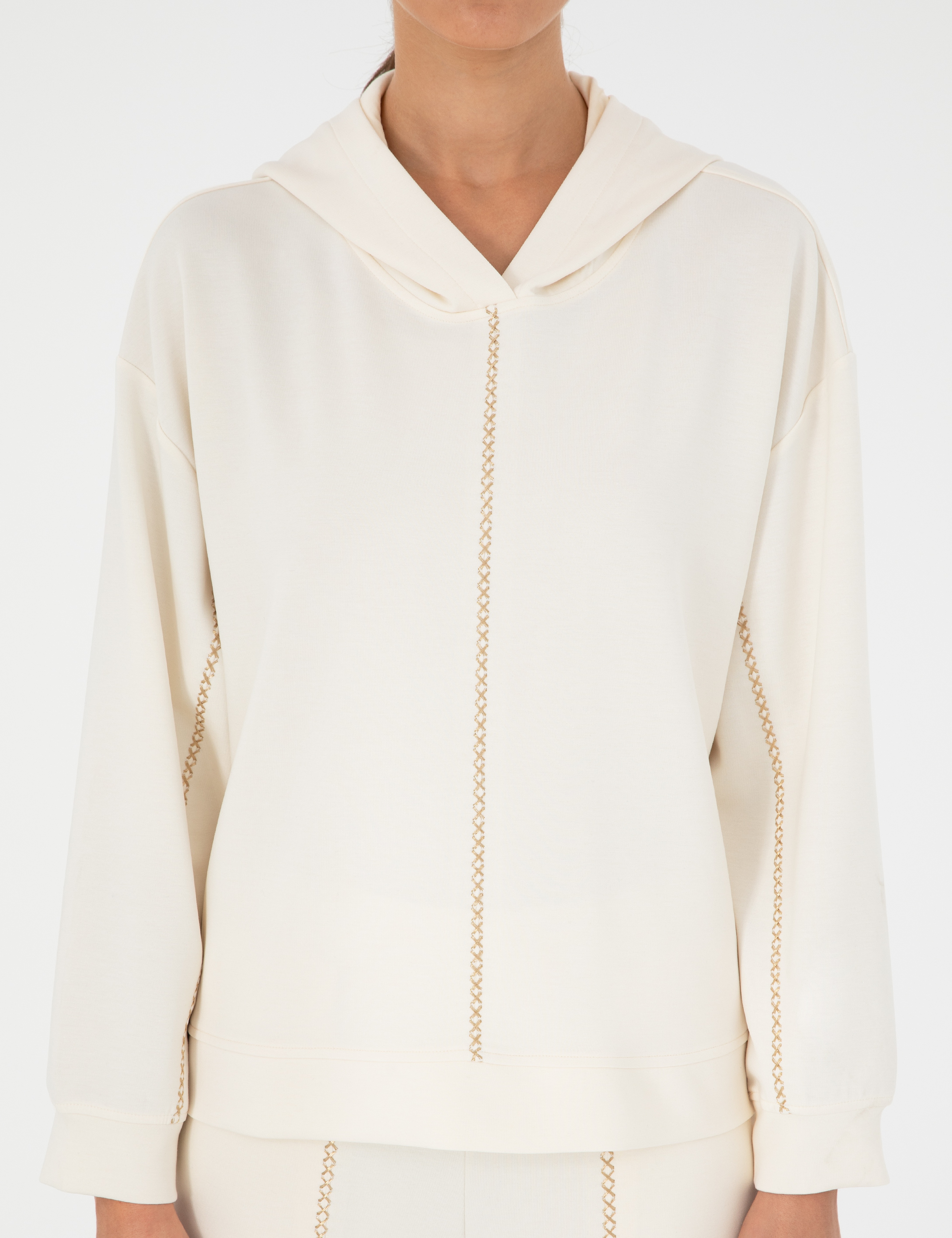 Ekru Oversize Sweatshirt - Image 6