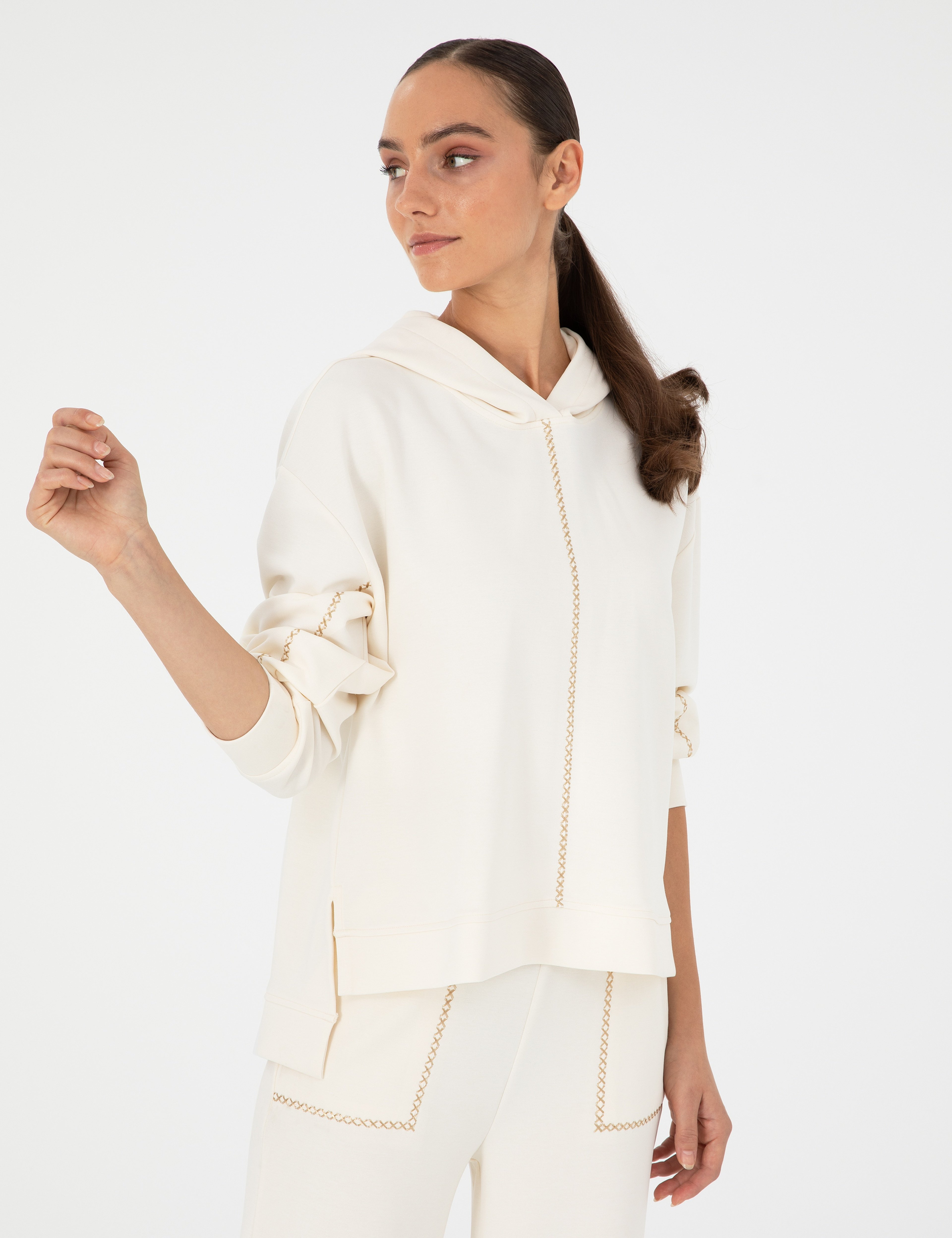 Ekru Oversize Sweatshirt
