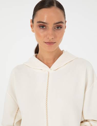 Ekru Oversize Sweatshirt