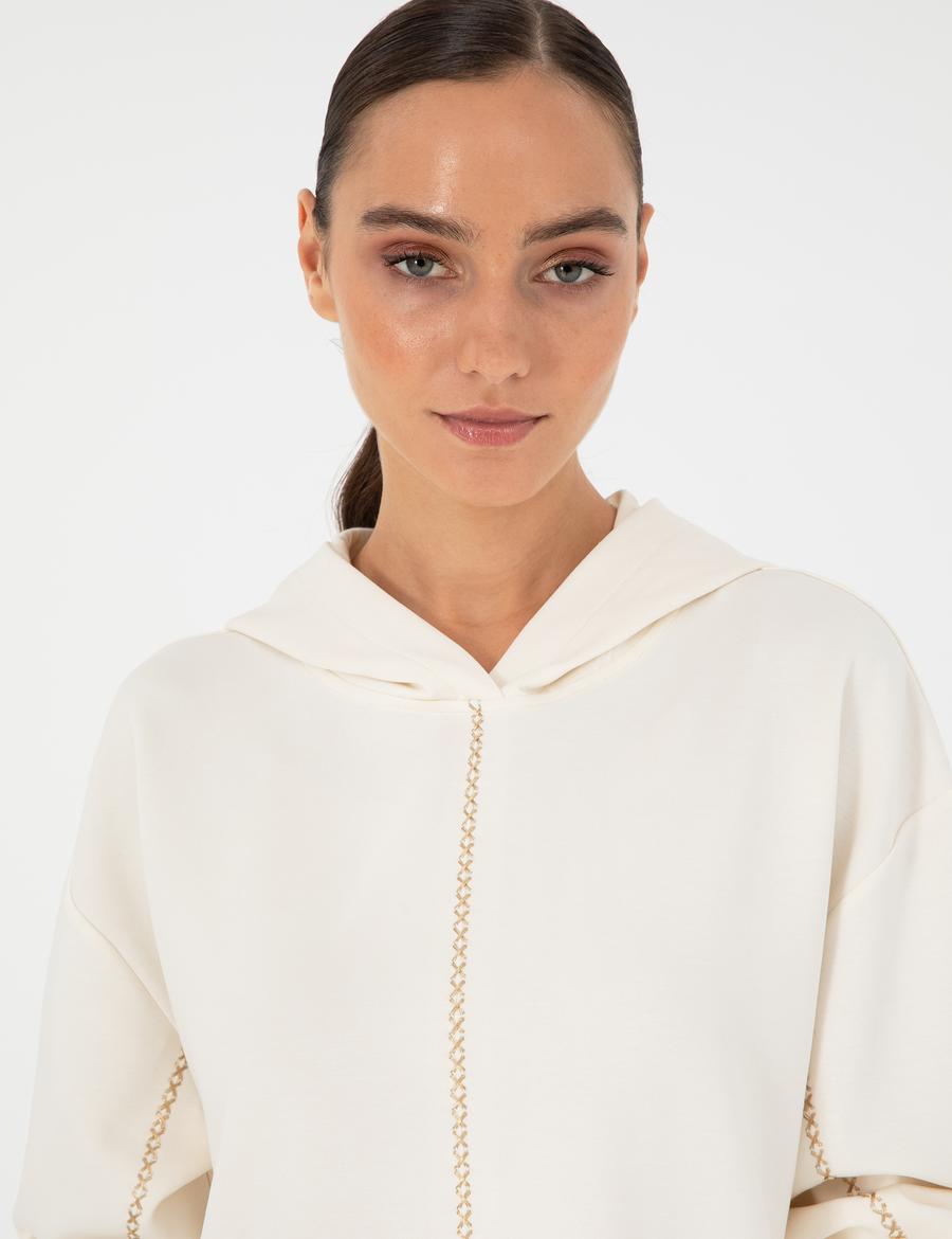 Ekru Oversize Sweatshirt