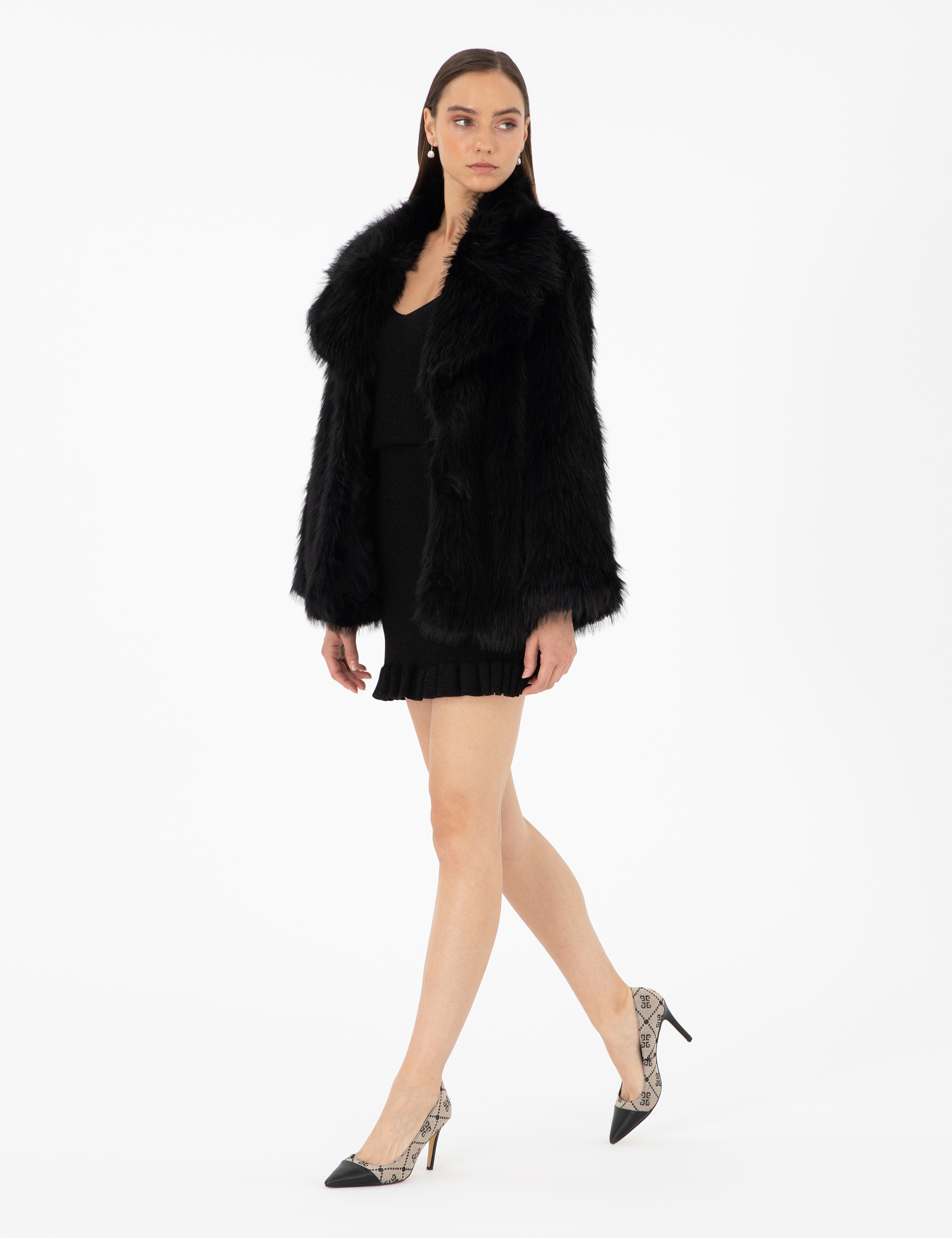 Siyah Comfort Fit Suni Kürk - Image 4