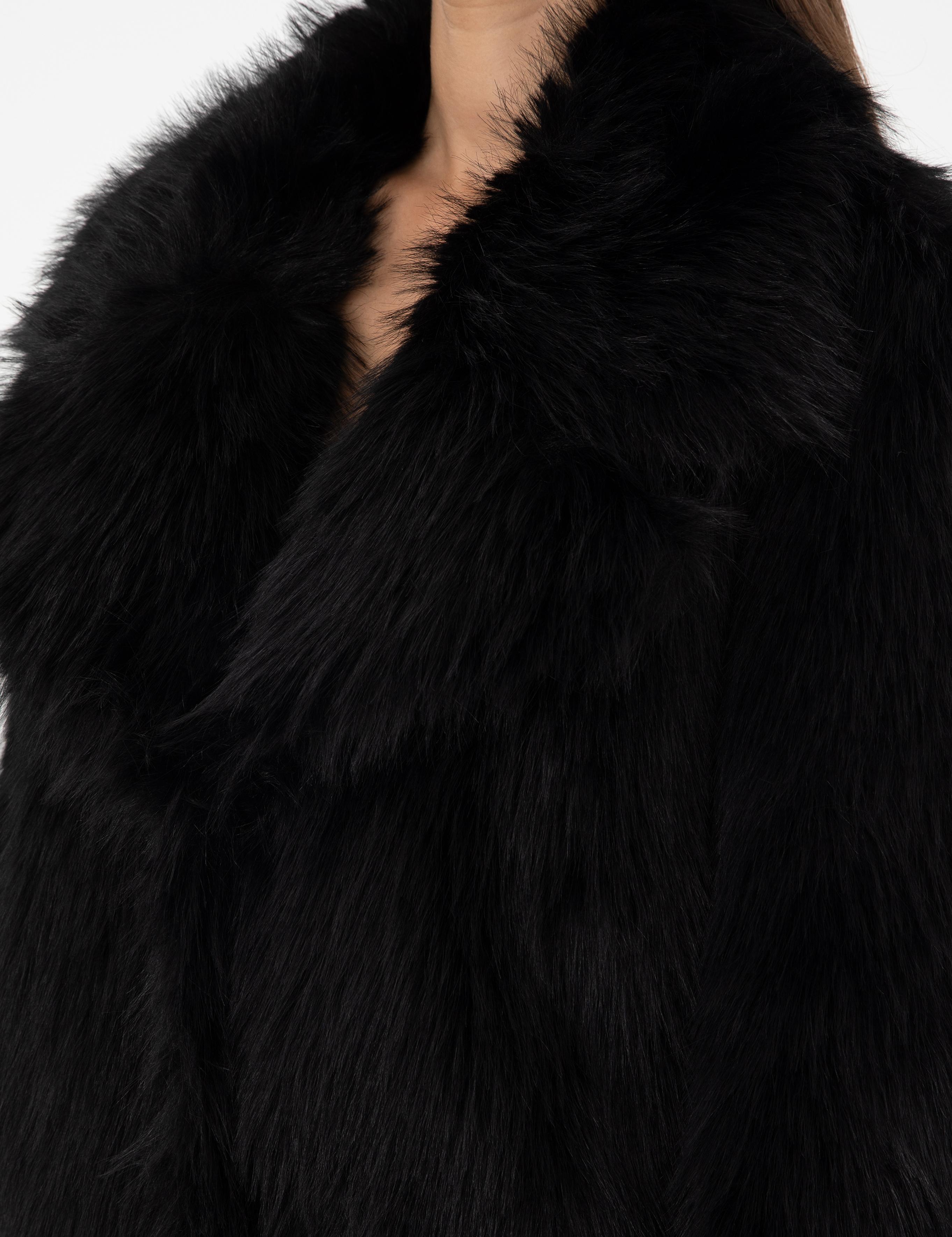 Siyah Comfort Fit Suni Kürk