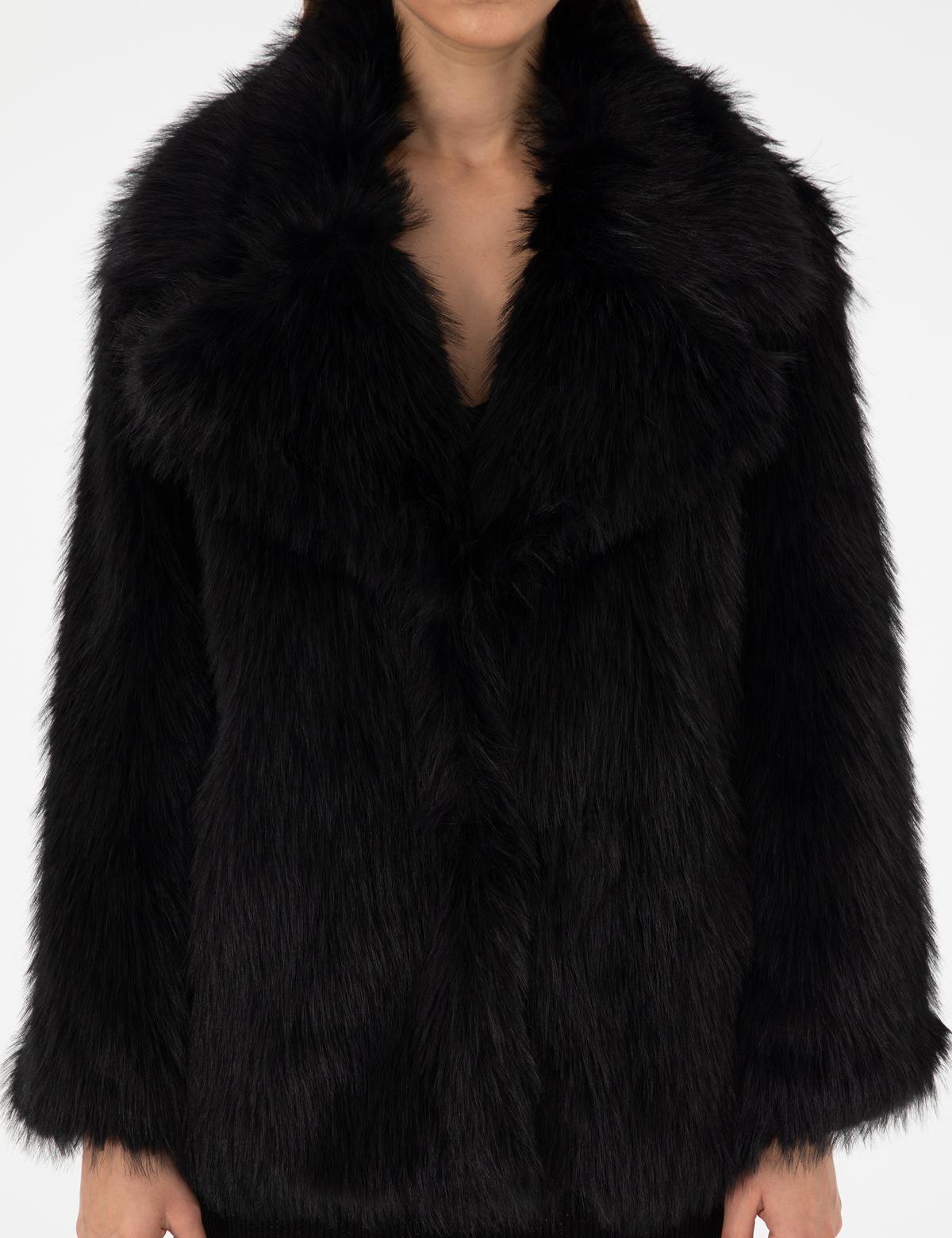 Siyah Comfort Fit Suni Kürk - 50295330012