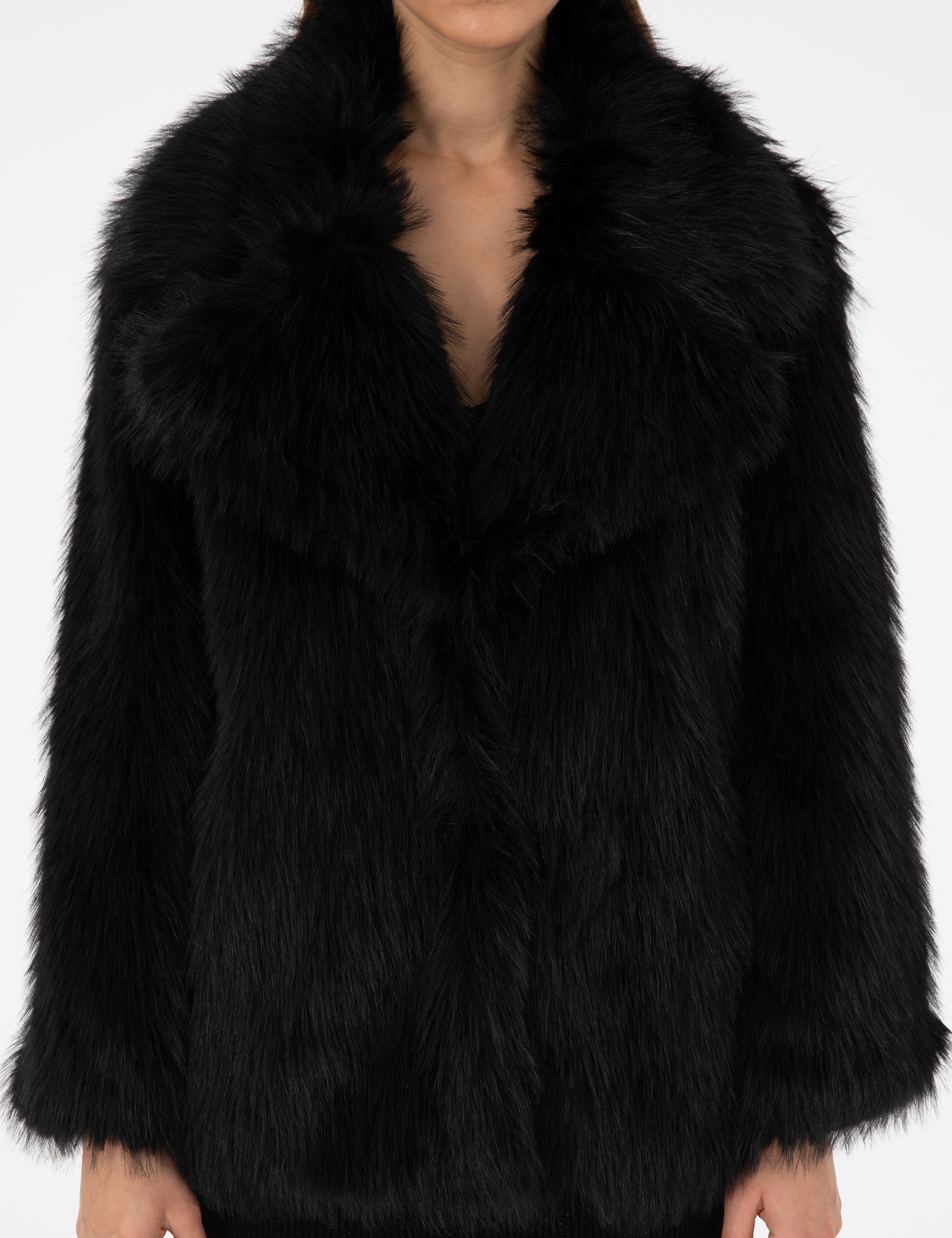 Siyah Comfort Fit Suni Kürk - Image 6